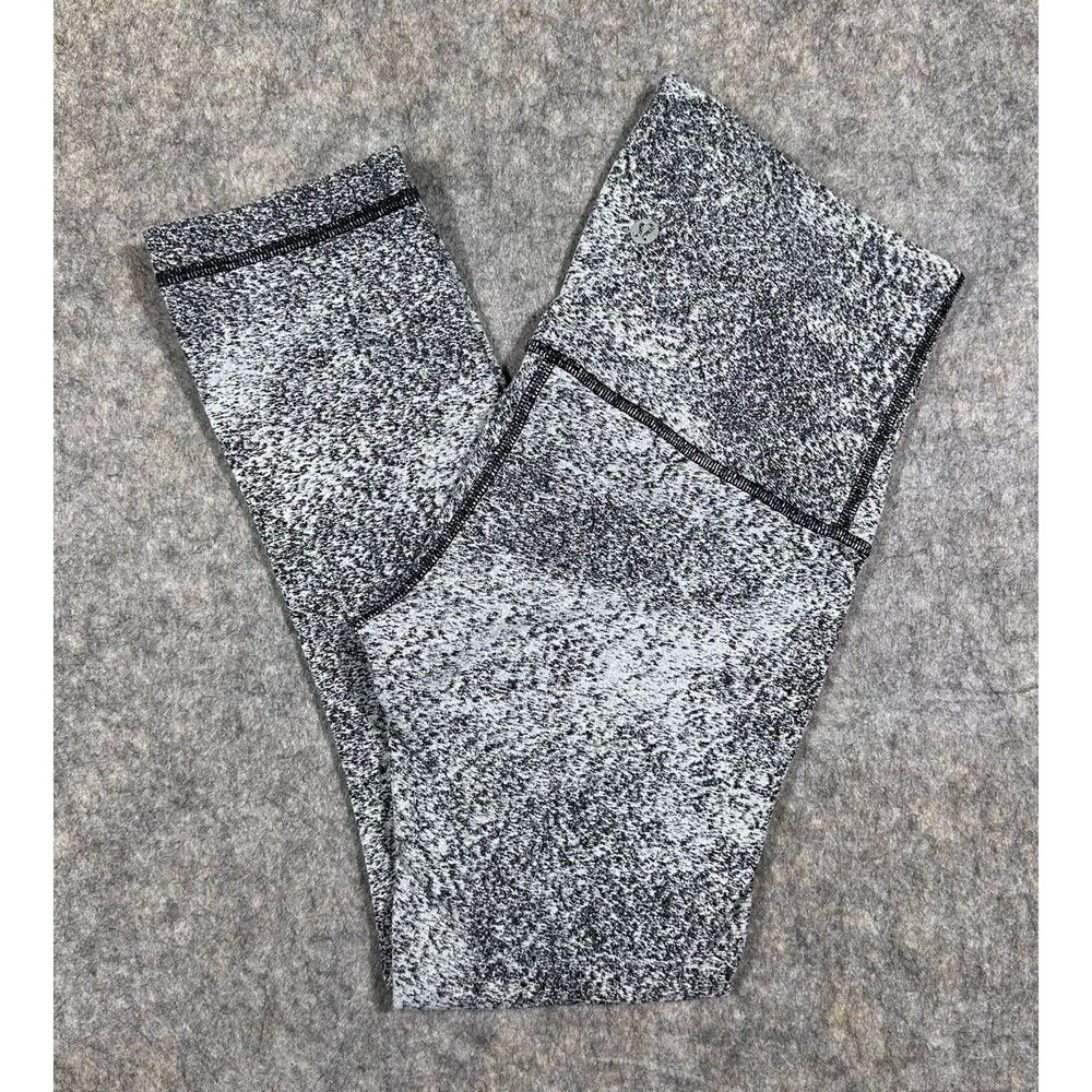 Lululemon Wunder Under Crop High Rise Leggings Women’s 4 Gray Activewear Yoga